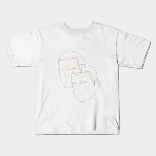 pop art digital line art Kids T-Shirt